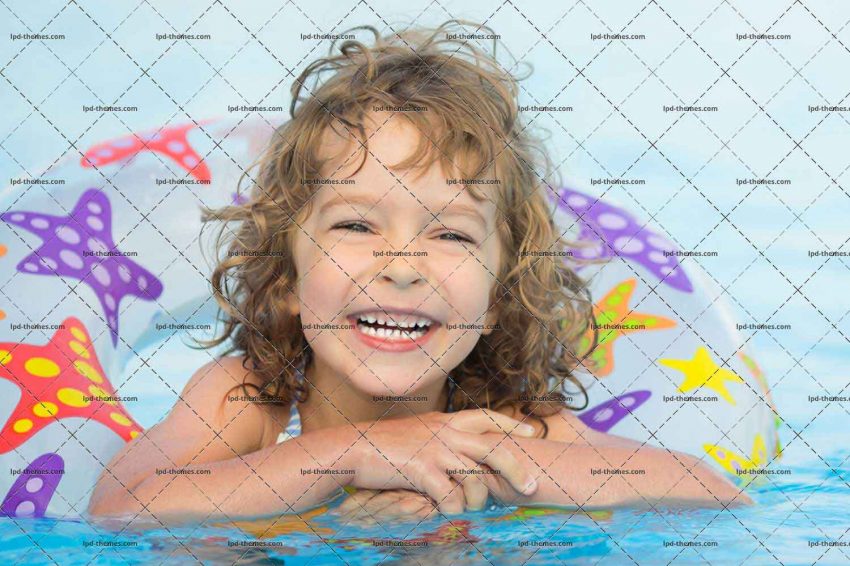 Child Playing In Pool